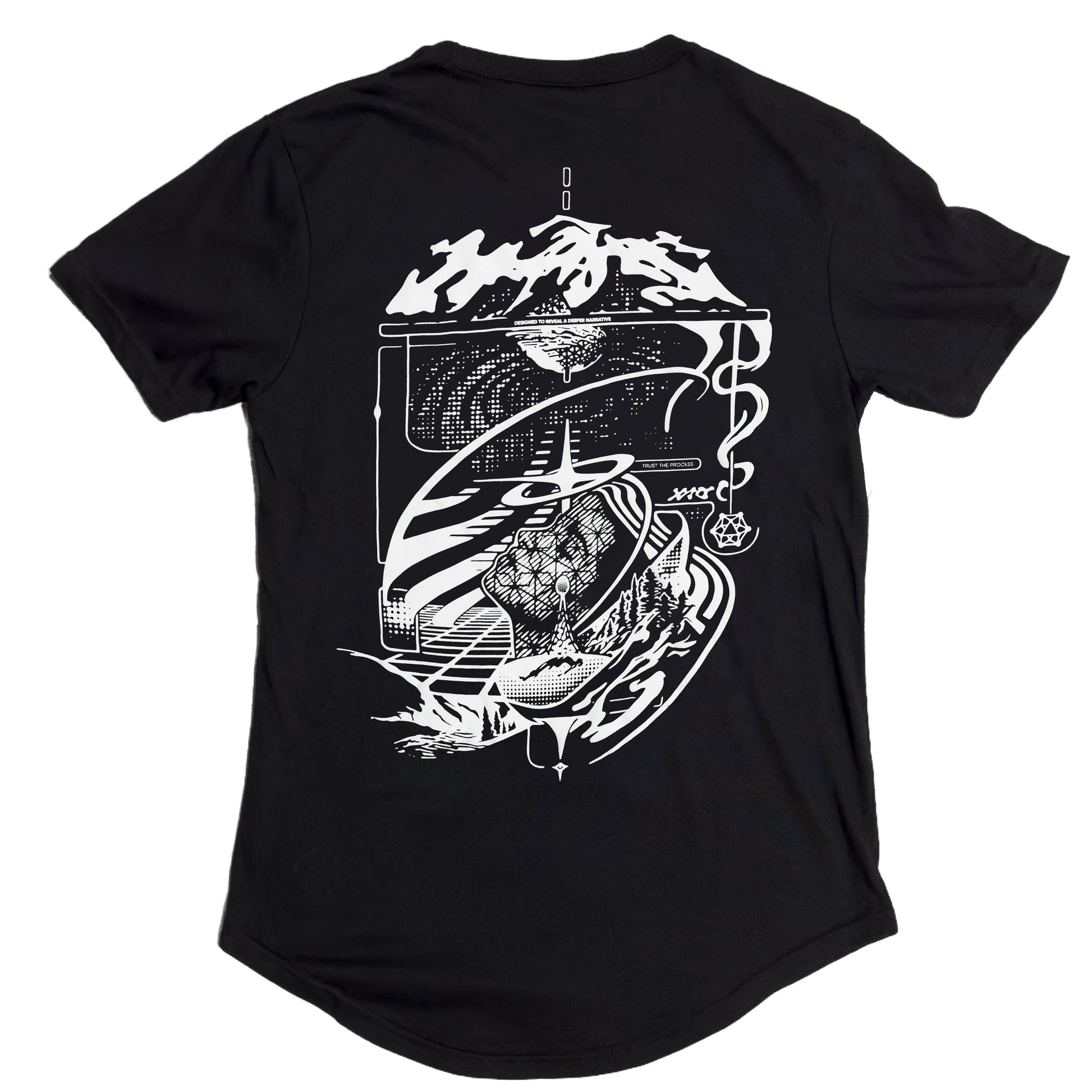 Hand-drawn spiritual design on a Canadian-made cotton T-shirt